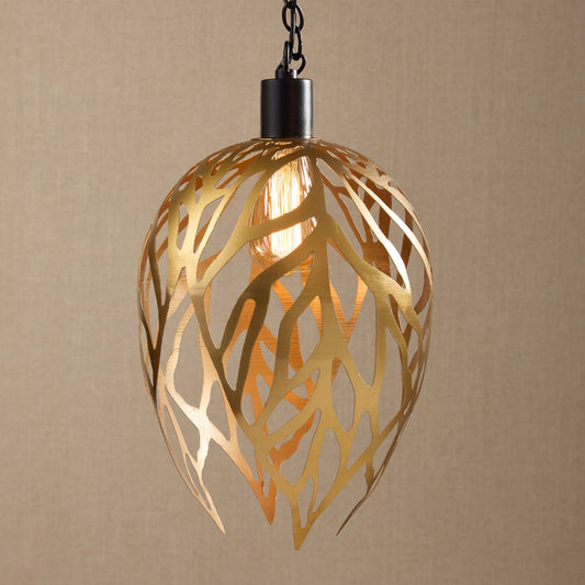 Golden Foliage Pendant Light