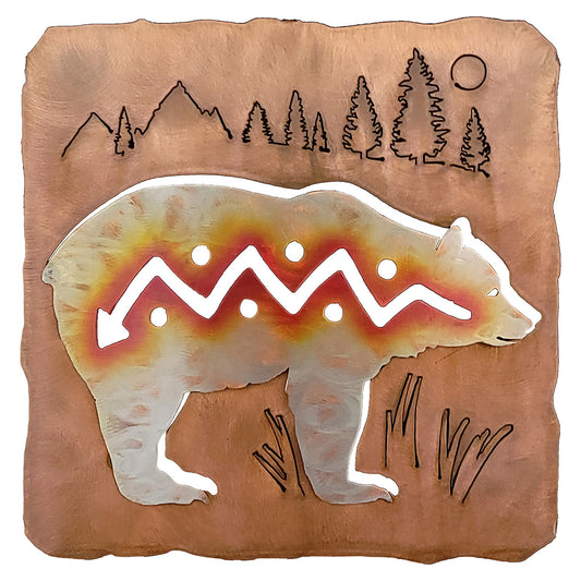 Tribal Bear Square Cutout Wall Art