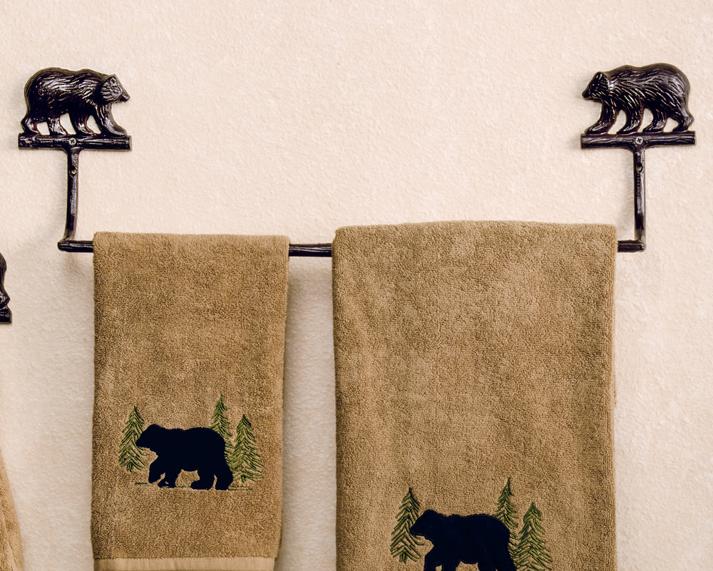 Kodiak Bear Cast Towel Bar - 16 Inch