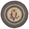 Horned Hoot Owl Round Rug