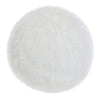 Cozy Cabin Circle Throw Pillow - Ivory
