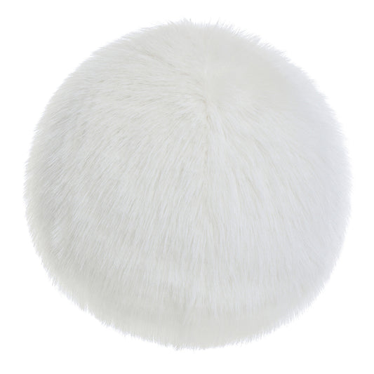 Cozy Cabin Circle Throw Pillow - Ivory