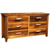 Barnwood Straight Leg 6 Drawer Dresser