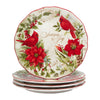 Christmas Cardinal Dinner Plates - Set of 4