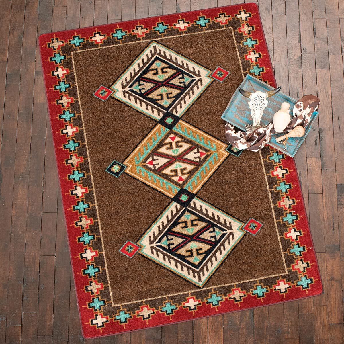 Desert Diamonds Chocolate Rug - 4 x 5