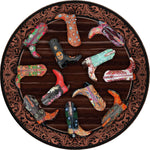 Fiesta Boots Rug - 8 Ft. Round