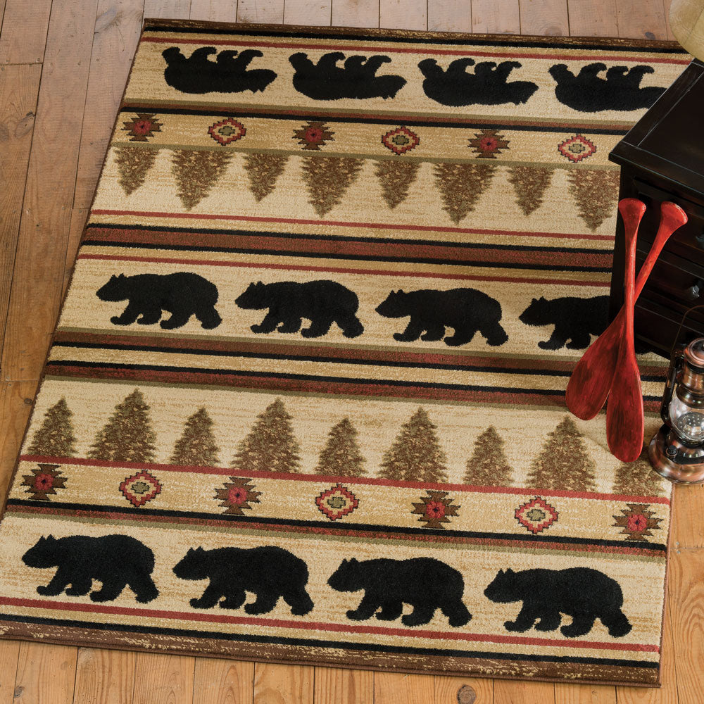 Pine Ridge Bear Rug - 5 x 7
