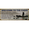 Welcome Cabin Sign - 14 x 36