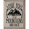 Love You Wood Sign - Putty & Black