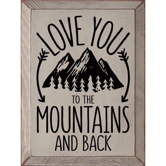 Love You Wood Sign - Putty & Black