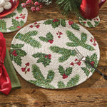 Holly Berry Braided Placemats - Set of 4