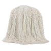 Mongolian White Faux Fur Throw