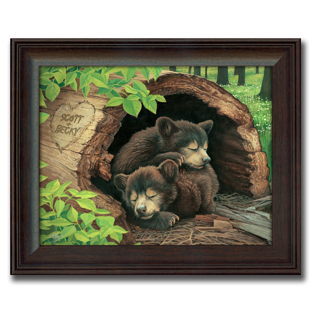 Personalized Bear Cubs Framed Print
