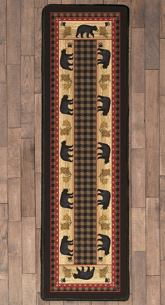 Bear Tracks Lodge Rug - 2 x 8