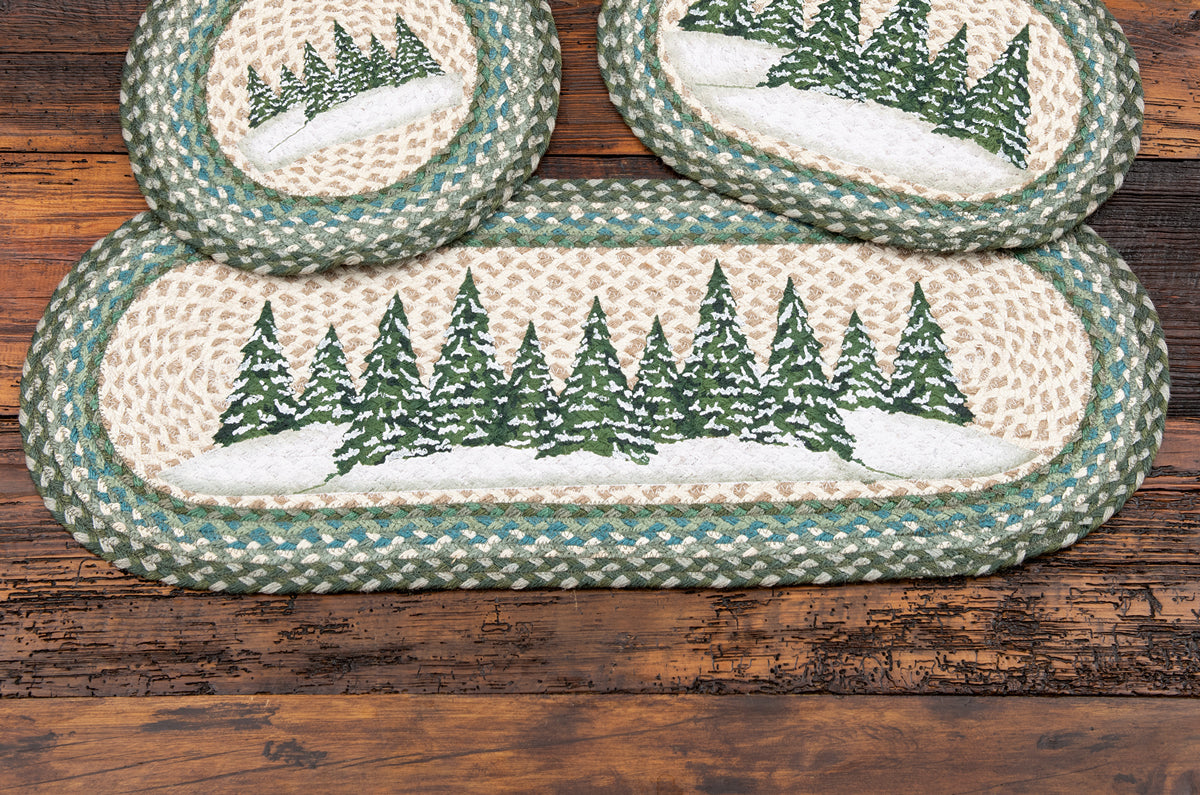 Winter Grove Oval Table Runner