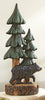 Bear & Pine Tree Sculpture