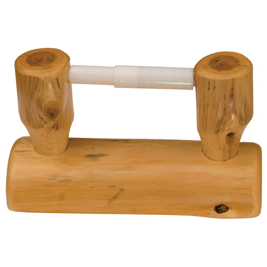 Cedar Log Toilet Paper Holder