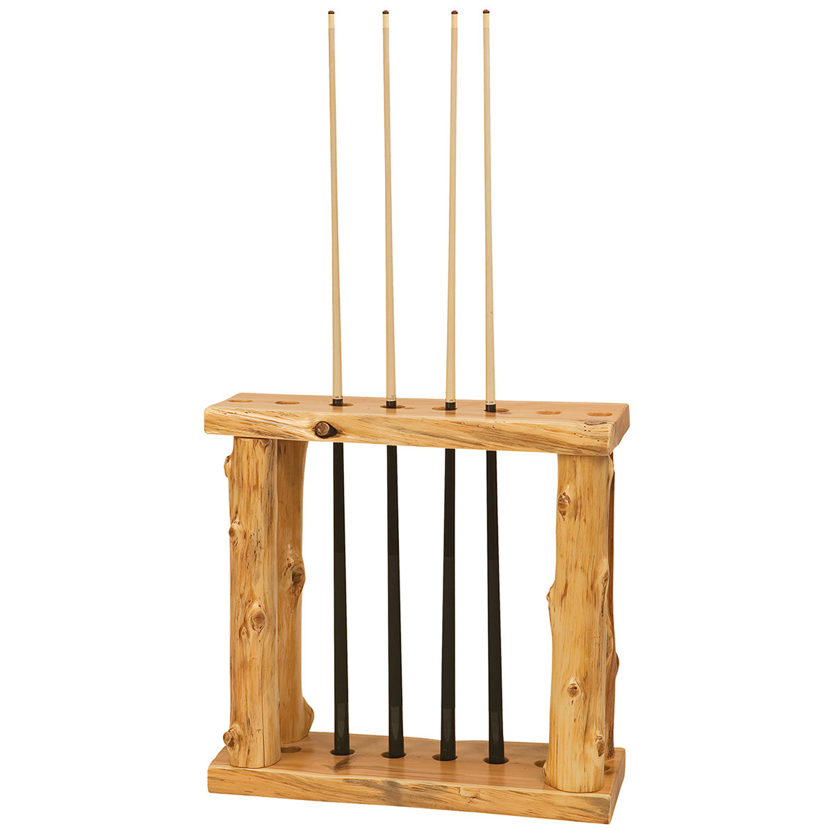 Log Pool Cue Rack