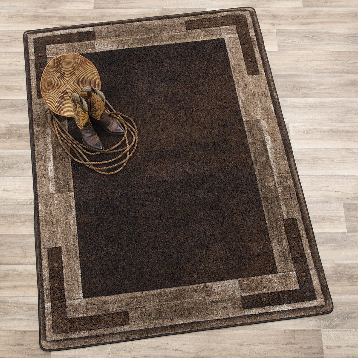 Rustic Barnwood Rug - 11 x 13