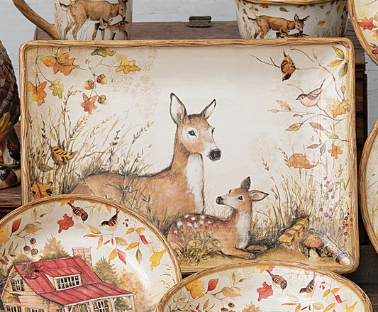 Autumn Wildlife Rectangular Platter - OVERSTOCK