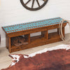 Sky Arrows Turquoise & Natural Bench