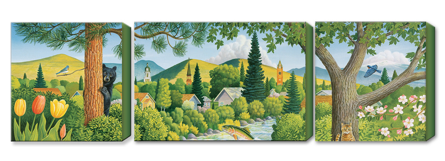 Zoo City Triptych Box Metal Art