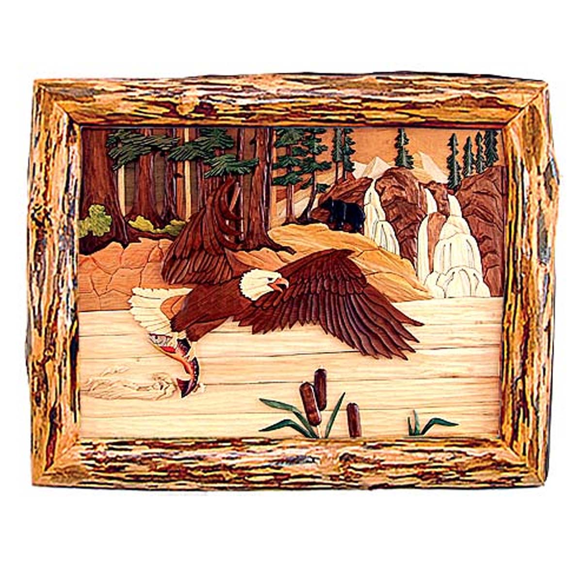 Eagle & Bear Wood Wall Art
