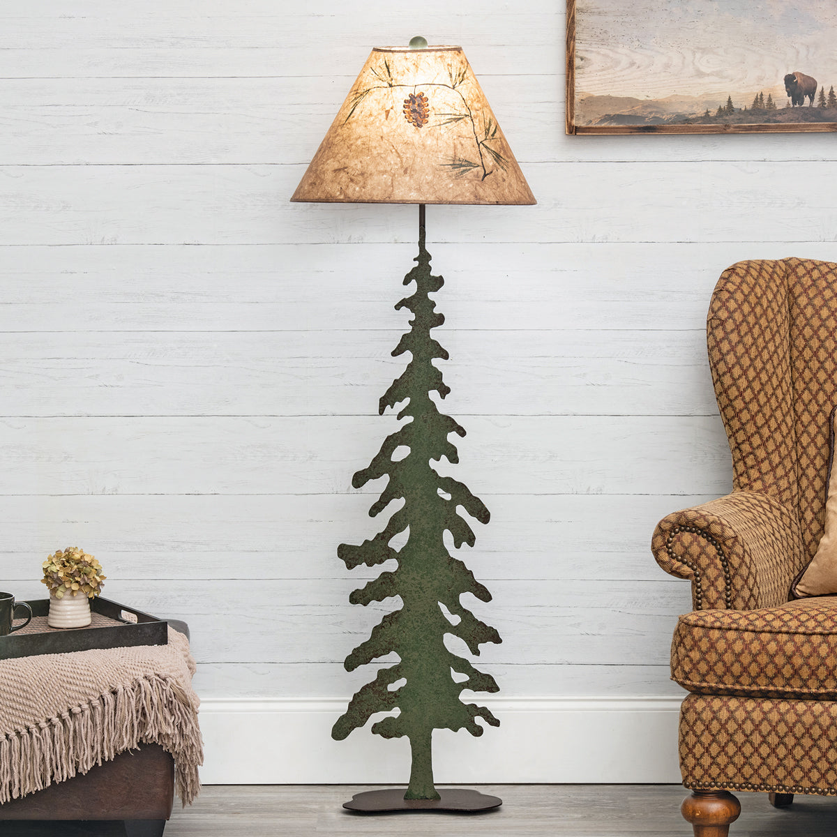 Pine Tree Silhouette Floor Lamp