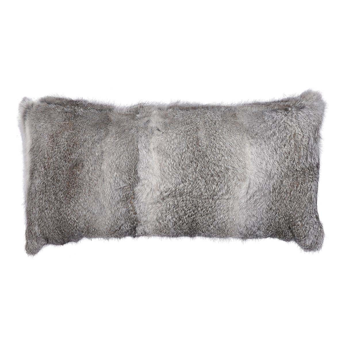 Gray Rabbit Pillow - 12 x 24