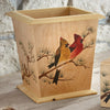 Cardinal Perch Wood Waste Basket