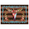 Steer Head Blossom Rug - 3 x 4