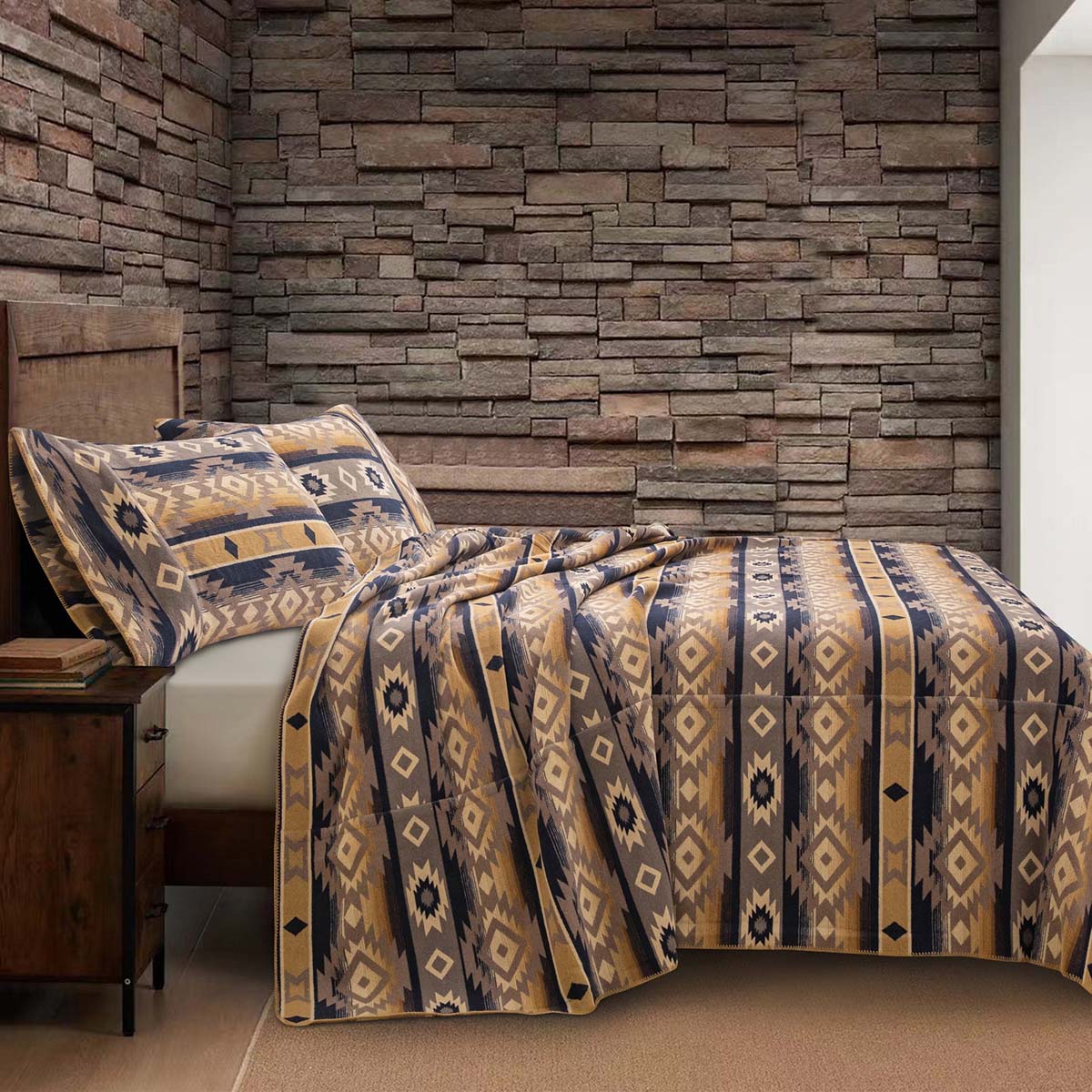 American Pueblo Blanket Set - King - OVERSTOCK - OUT OF STOCK