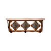 Unakite Stone 20 Inch Pine Hook Shelf