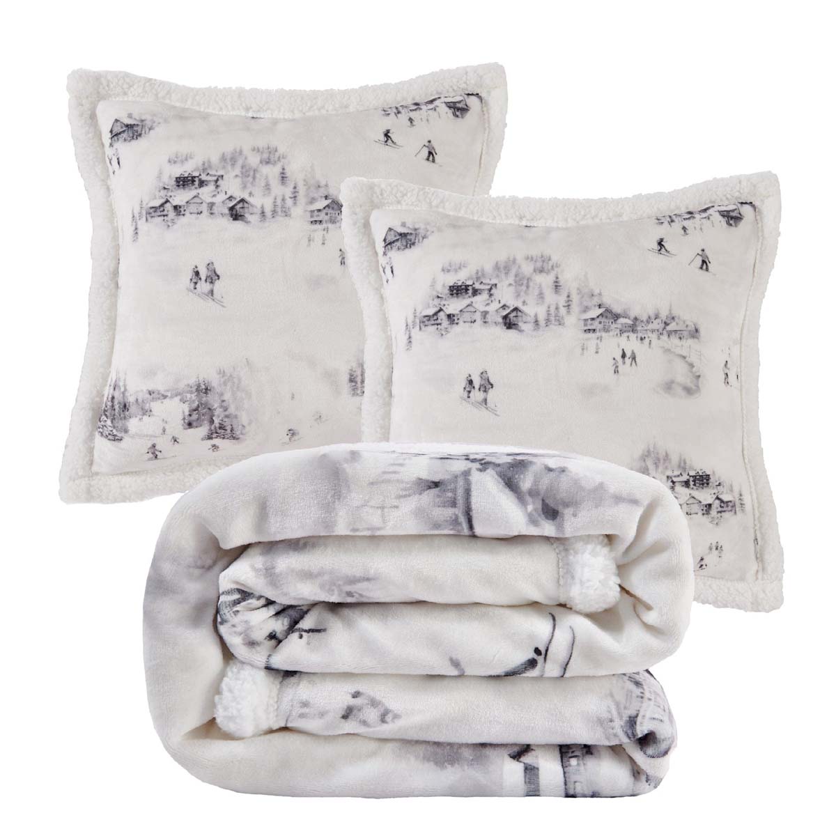 Ski Life Pillow & Throw Set (3pc)