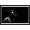 Black & White Deer Profile Framed Canvas