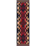 Rustic Cross Burnt Red Rug - 2 x 8