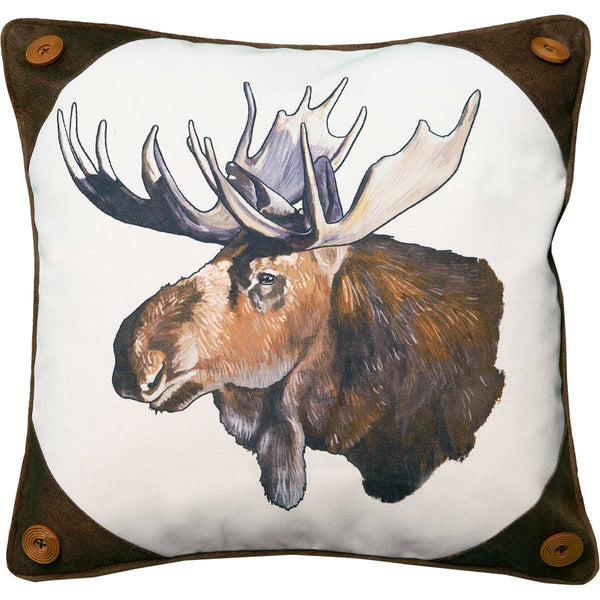 Moose Buttons Accent Pillow