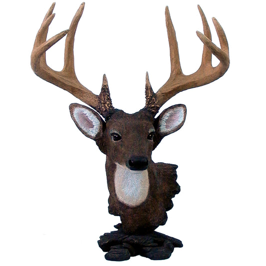 Whitetail Buck Bust Figurine