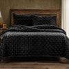 Black Night Velvet Quilt - Twin