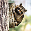 Racoon Peeking Tree Metal Art - CLEARANCE