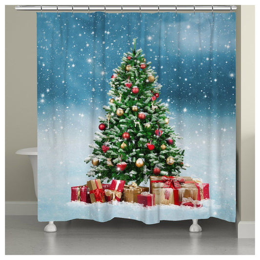 Snow and Tree Shower Curtain