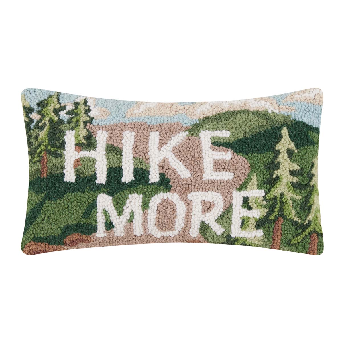 Hiking Adventure Hooked Pillow - OUT OF STOCK UNTIL 07/16/2026