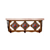 Red Jasper Stone 20 Inch Pine Hook Shelf
