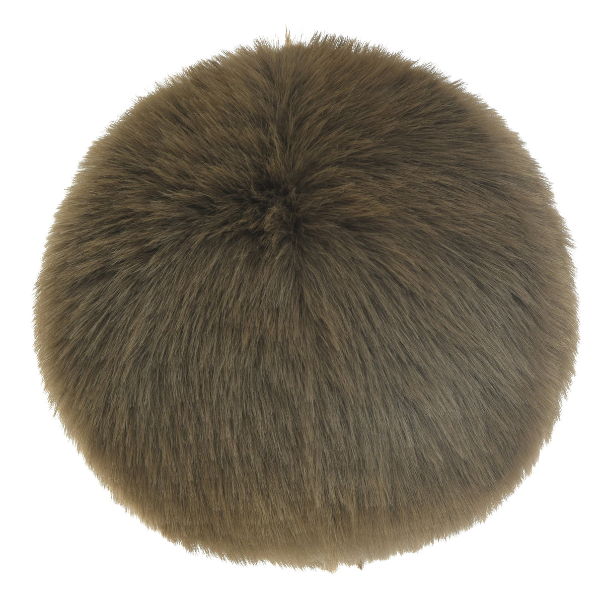 Cozy Cabin Circle Throw Pillow - Brown