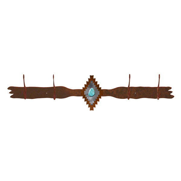 Desert Diamond 4 Hook Coat Rack