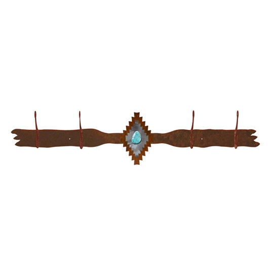 Desert Diamond 4 Hook Coat Rack
