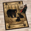 Black Bear Family Rug - 4 x 5 - OUT OF STOCK UNTIL 06/15/2026