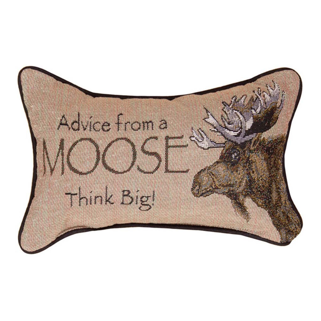 Lessons from a Moose Reversible Tapestry Pillow