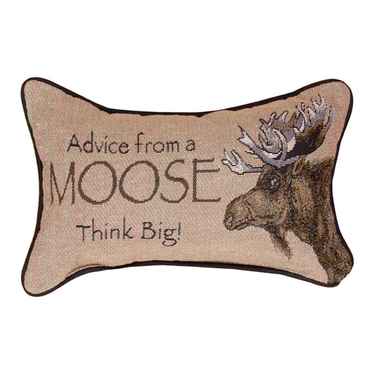 Lessons from a Moose Reversible Tapestry Pillow