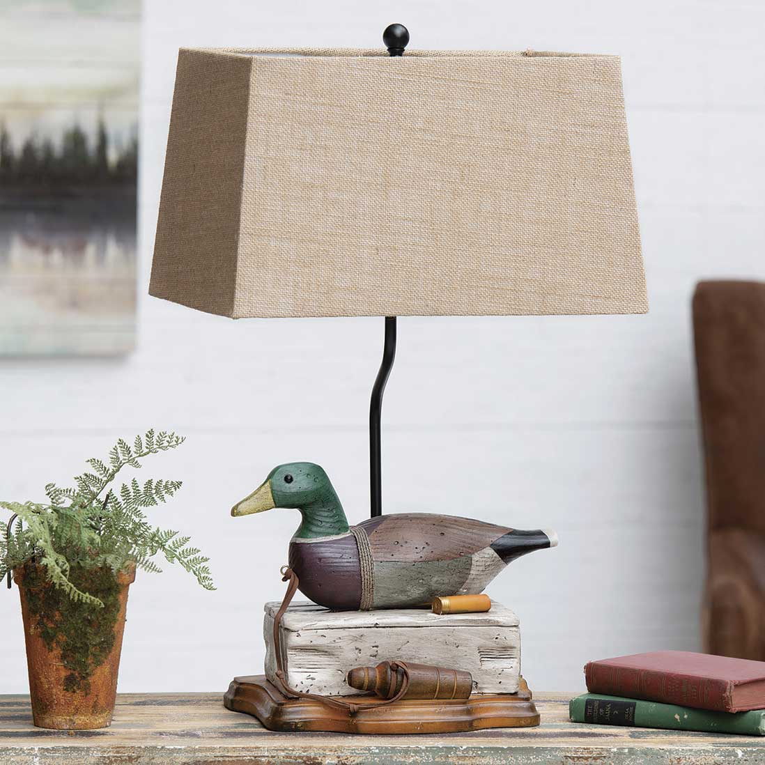 Antique Duck Decoy Table Lamp
